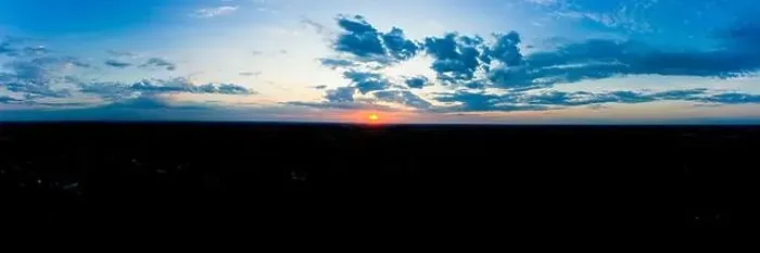 Framed Print : Panoramic aerial view of beautiful green tropical forest with mountains and majestic blue sky and clouds. Sunset Framed Print : Panoramic aerial view of beautiful green tropical forest with mountains and majestic blue sky and clouds. Sunset