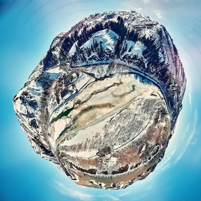 Framed Print : Panoramic aerial view: beautiful spring landscape Framed Print : Panoramic aerial view: beautiful spring landscape