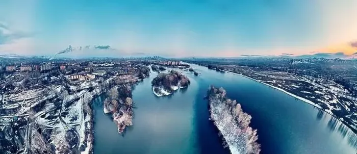 Framed Print : Panoramic aerial view: beautiful spring landscape Framed Print : Panoramic aerial view: beautiful spring landscape