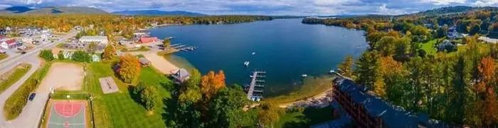 Framed Print : Panoramic aerial view of Center Harbor Bay in Lake Winnipesaukee in fall from town center of Center Harbor Framed Print : Panoramic aerial view of Center Harbor Bay in Lake Winnipesaukee in fall from town center of Center Harbor
