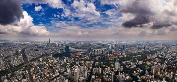 Framed Print : Panoramic aerial view of Ho Chi Minh City Framed Print : Panoramic aerial view of Ho Chi Minh City