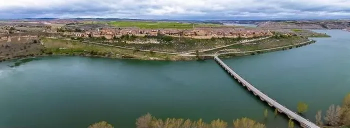 Framed Print : Panoramic aerial view of Madaruelo province of Segovia Spain Framed Print : Panoramic aerial view of Madaruelo province of Segovia Spain