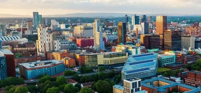 Framed Print : Panoramic Aerial View of Manchester Skyline on a beautiful sunset hours (Golden Hour) Framed Print : Panoramic Aerial View of Manchester Skyline on a beautiful sunset hours (Golden Hour)