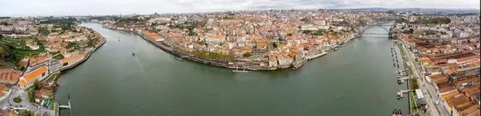 Framed Print : Panoramic aerial view of Porto city Framed Print : Panoramic aerial view of Porto city