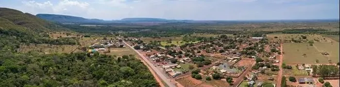 Framed Print : Panoramic aerial view of the small rural town Bom Jardim and surrounding