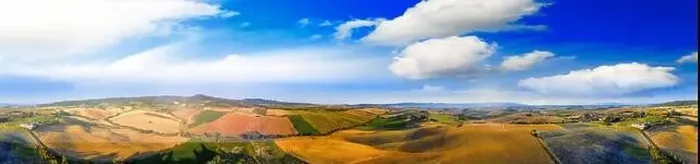 Framed Print : Panoramic aerial view of Tuscany Hills in summer season, Italy Framed Print : Panoramic aerial view of Tuscany Hills in summer season, Italy