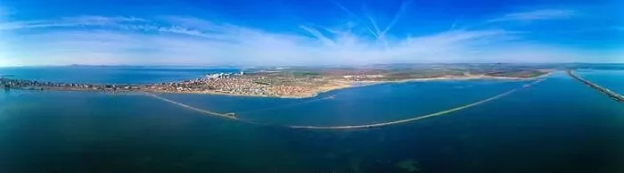 Framed Print : Panoramic bird's eye view over small ancient resort town of Pomorie with old European small houses Framed Print : Panoramic bird's eye view over small ancient resort town of Pomorie with old European small houses