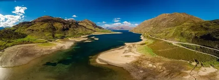 Framed Print : Panoramic drone aerial photos of Lake Hawea and mountains, South Island, New Zealand Framed Print : Panoramic drone aerial photos of Lake Hawea and mountains, South Island, New Zealand