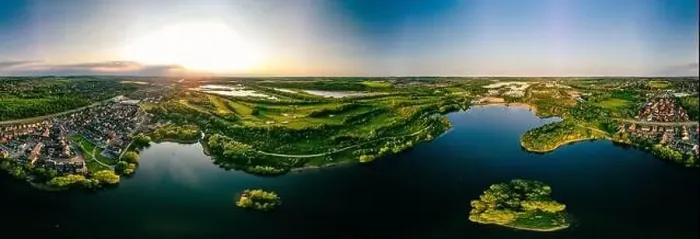 Framed Print : Panoramic drone aerial view of Manvers Lake, Rotherham, South Yorkshire, Wath upon Dearne Framed Print : Panoramic drone aerial view of Manvers Lake, Rotherham, South Yorkshire, Wath upon Dearne
