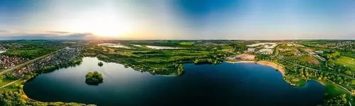 Framed Print : Panoramic drone aerial view of Manvers Lake, Rotherham, South Yorkshire, Wath upon Dearne Framed Print : Panoramic drone aerial view of Manvers Lake, Rotherham, South Yorkshire, Wath upon Dearne