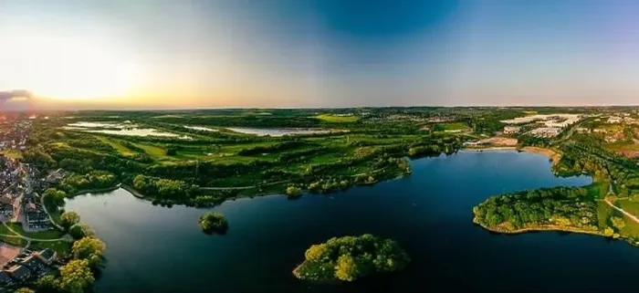 Framed Print : Panoramic drone aerial view of Manvers Lake, Rotherham, South Yorkshire, Wath upon Dearne Framed Print : Panoramic drone aerial view of Manvers Lake, Rotherham, South Yorkshire, Wath upon Dearne