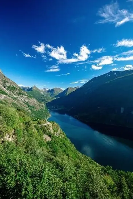 Framed Print : Panoramic and drone landscape of Geiranger fjords, Geirangerfjord, Norway Framed Print : Panoramic and drone landscape of Geiranger fjords, Geirangerfjord, Norway