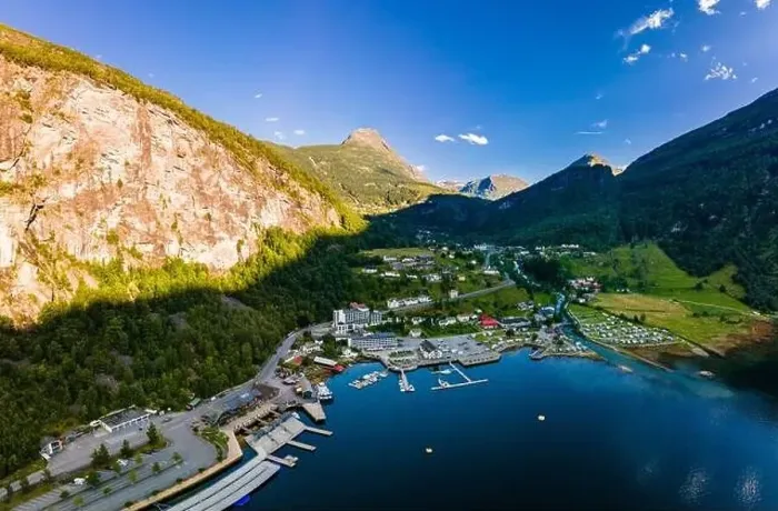 Framed Print : Panoramic and drone landscape of Geiranger fjords, Geirangerfjord, Norway Framed Print : Panoramic and drone landscape of Geiranger fjords, Geirangerfjord, Norway