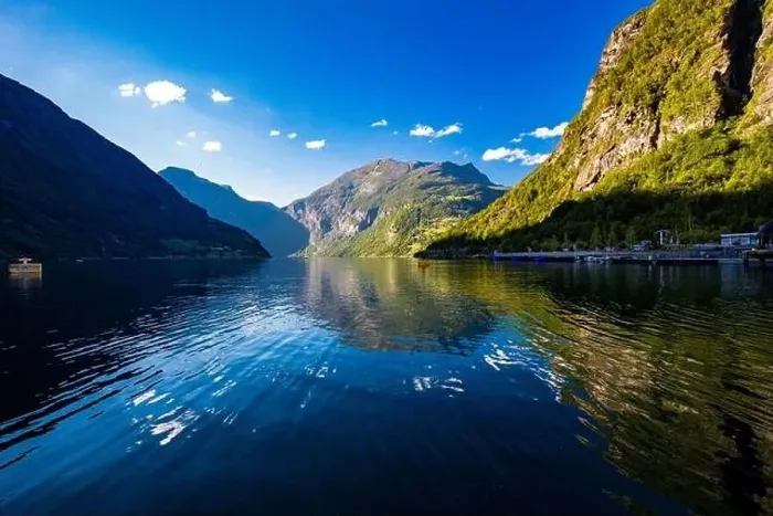 Framed Print : Panoramic and drone landscape of Geiranger fjords, Geirangerfjord, Norway Framed Print : Panoramic and drone landscape of Geiranger fjords, Geirangerfjord, Norway