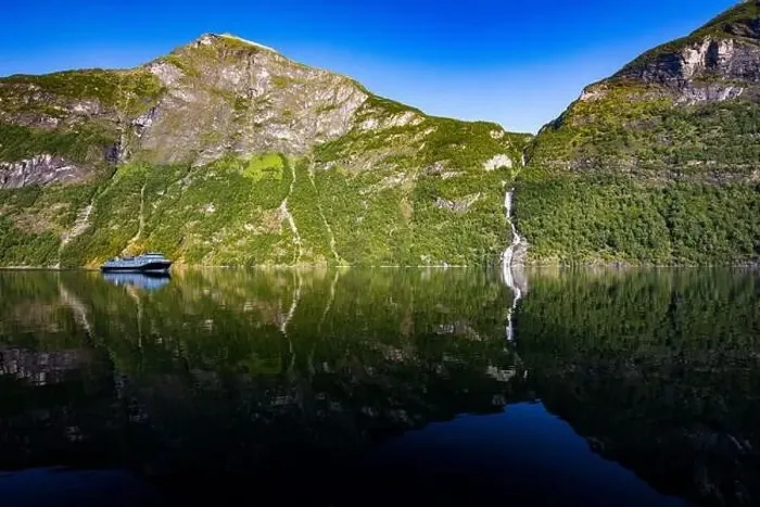 Framed Print : Panoramic and drone landscape of Geiranger fjords, Geirangerfjord, Norway Framed Print : Panoramic and drone landscape of Geiranger fjords, Geirangerfjord, Norway