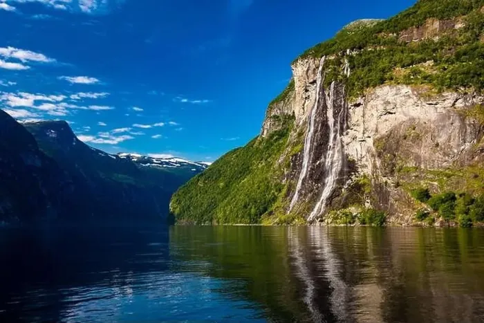 Framed Print : Panoramic and drone landscape of Geiranger fjords, Geirangerfjord, Norway Framed Print : Panoramic and drone landscape of Geiranger fjords, Geirangerfjord, Norway