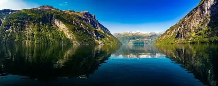 Framed Print : Panoramic and drone landscape of Geiranger fjords, Geirangerfjord, Norway Framed Print : Panoramic and drone landscape of Geiranger fjords, Geirangerfjord, Norway