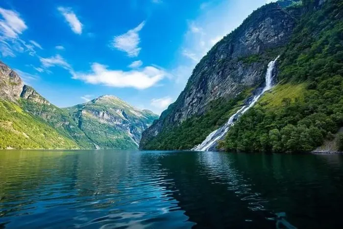 Framed Print : Panoramic and drone landscape of Geiranger fjords, Geirangerfjord, Norway Framed Print : Panoramic and drone landscape of Geiranger fjords, Geirangerfjord, Norway