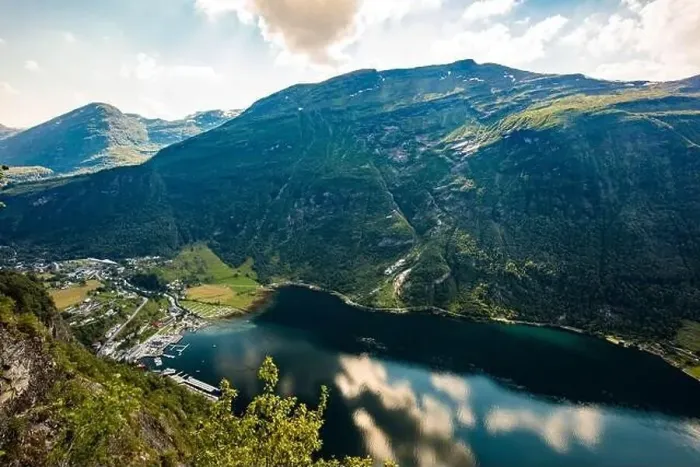 Framed Print : Panoramic and drone landscape of Geiranger fjords, Geirangerfjord, Norway Framed Print : Panoramic and drone landscape of Geiranger fjords, Geirangerfjord, Norway