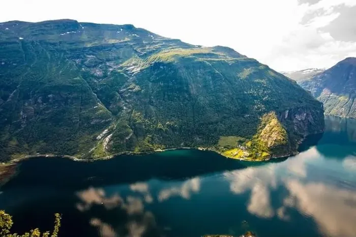 Framed Print : Panoramic and drone landscape of Geiranger fjords, Geirangerfjord, Norway Framed Print : Panoramic and drone landscape of Geiranger fjords, Geirangerfjord, Norway