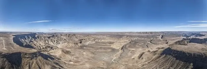 Framed Print : Panoramic drone picture of the Fish River Canyon in Namibia taken from the upper edge of the south side in summer Framed Print : Panoramic drone picture of the Fish River Canyon in Namibia taken from the upper edge of the south side in summer
