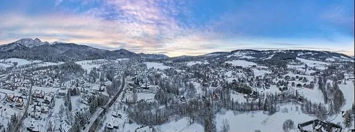 Framed Print : Panoramic Drone View of Zakopane in WInter Framed Print : Panoramic Drone View of Zakopane in WInter