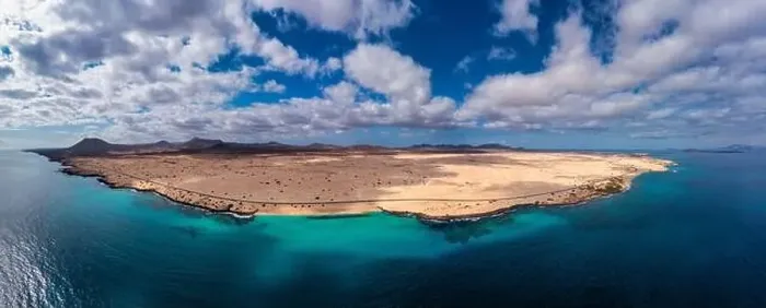 Framed Print : Panoramic high angle aerial drone view of Corralejo National Park (Parque Natural de Corralejo) Framed Print : Panoramic high angle aerial drone view of Corralejo National Park (Parque Natural de Corralejo)