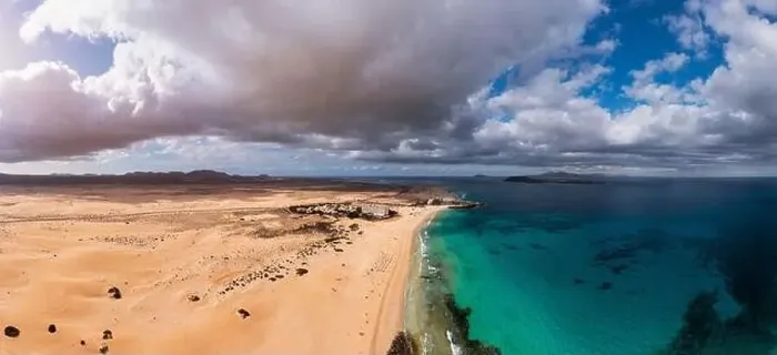 Framed Print : Panoramic high angle aerial drone view of Corralejo National Park (Parque Natural de Corralejo) Framed Print : Panoramic high angle aerial drone view of Corralejo National Park (Parque Natural de Corralejo)