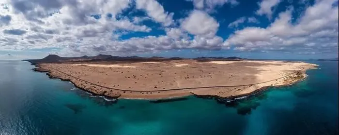 Framed Print : Panoramic high angle aerial drone view of Corralejo National Park (Parque Natural de Corralejo) Framed Print : Panoramic high angle aerial drone view of Corralejo National Park (Parque Natural de Corralejo)