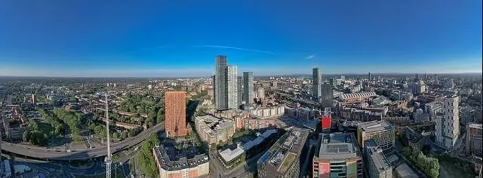 Framed Print : Panoramic Manchester City Centre Drone Aerial View Above Building Work Skyline Construction Blue Sky Summer Beetham Framed Print : Panoramic Manchester City Centre Drone Aerial View Above Building Work Skyline Construction Blue Sky Summer Beetham