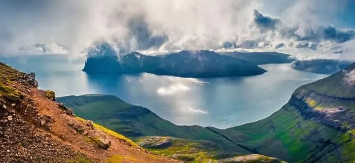 Framed Print : Panoramic morning view from flying drone of popular tourist destination - Sornfelli Framed Print : Panoramic morning view from flying drone of popular tourist destination - Sornfelli