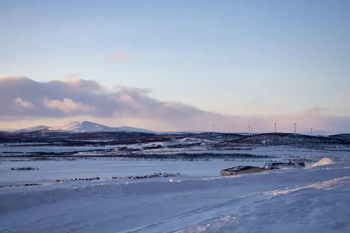Framed Print : Panoramic mountain view in Kiruna, Swedish Lapland. Tundra landscape with dramatic January sky Framed Print : Panoramic mountain view in Kiruna, Swedish Lapland. Tundra landscape with dramatic January sky