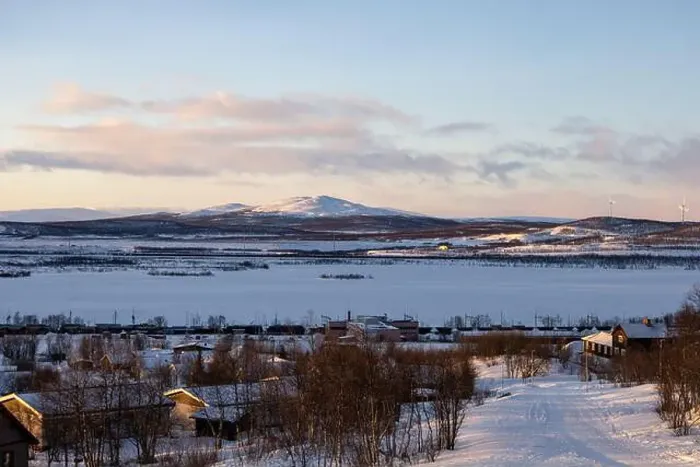 Framed Print : Panoramic mountain view in Kiruna, Swedish Lapland. Tundra landscape with dramatic January sky Framed Print : Panoramic mountain view in Kiruna, Swedish Lapland. Tundra landscape with dramatic January sky