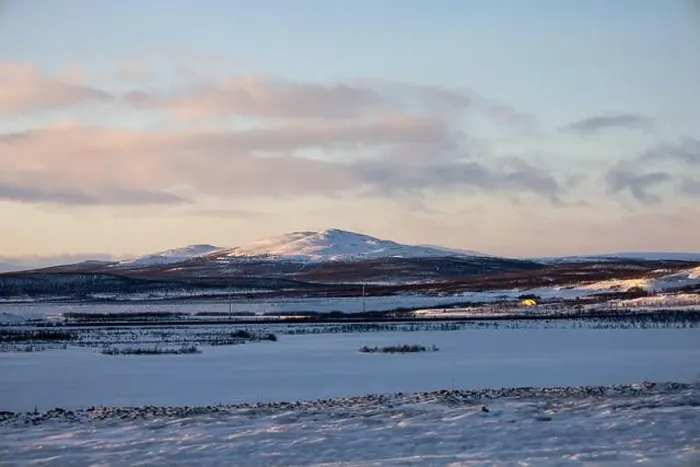 Framed Print : Panoramic mountain view in Kiruna, Swedish Lapland. Tundra landscape with dramatic January sky Framed Print : Panoramic mountain view in Kiruna, Swedish Lapland. Tundra landscape with dramatic January sky