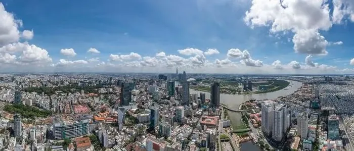 Framed Print : Panoramic photo of Saigon, big and famous city in Vietnam Framed Print : Panoramic photo of Saigon, big and famous city in Vietnam