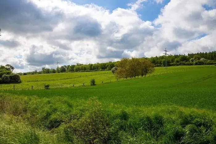Framed Print : Panoramic shot over a grassy hill with white clouds. High quality photo Framed Print : Panoramic shot over a grassy hill with white clouds. High quality photo