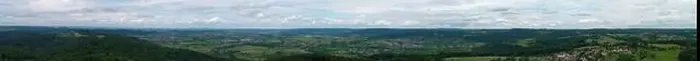 Framed Print : Panoramic shot with villages and forest in Baden Wuerttemberg by drone Framed Print : Panoramic shot with villages and forest in Baden Wuerttemberg by drone