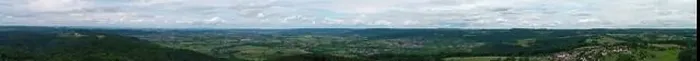 Framed Print : Panoramic shot with villages and forest in Baden Wuerttemberg by drone Framed Print : Panoramic shot with villages and forest in Baden Wuerttemberg by drone