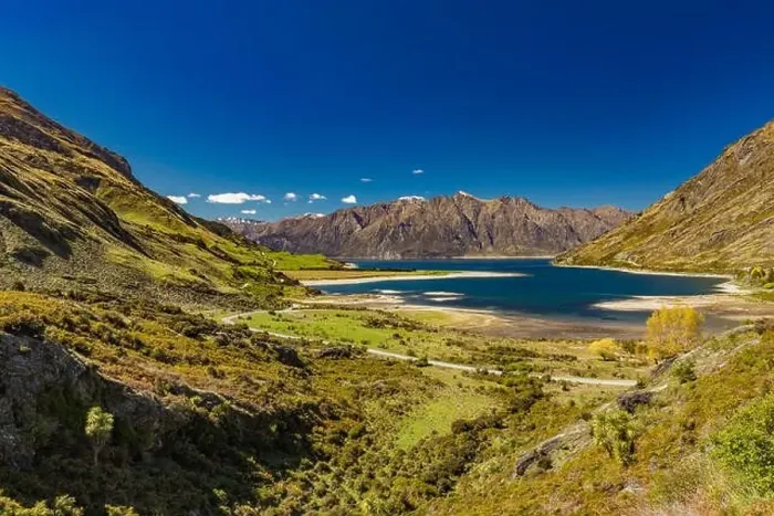 Framed Print : Panoramic vibrant photos of Lake Hawea and mountains, South Island, New Zealand Framed Print : Panoramic vibrant photos of Lake Hawea and mountains, South Island, New Zealand