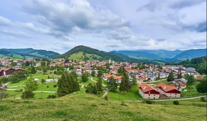 Framed Print : panoramic view on the Allgaeu village of Oberstaufen, Bavaria, Germany Framed Print : panoramic view on the Allgaeu village of Oberstaufen, Bavaria, Germany
