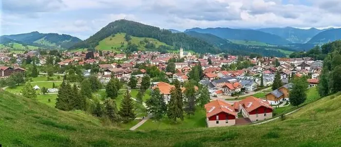Framed Print : panoramic view on the Allgaeu village of Oberstaufen, Bavaria, Germany Framed Print : panoramic view on the Allgaeu village of Oberstaufen, Bavaria, Germany