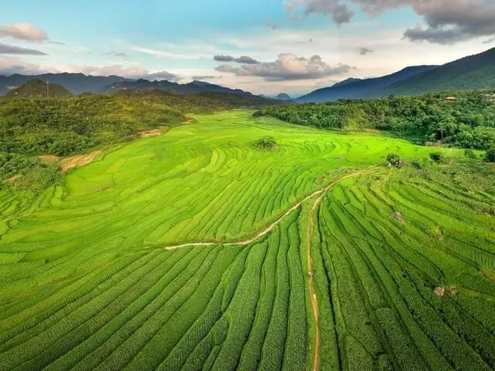 Framed Print : Panoramic view of beautiful green terraces of Pu Luong commune, Thanh Hoa province, Vietnam Framed Print : Panoramic view of beautiful green terraces of Pu Luong commune, Thanh Hoa province, Vietnam
