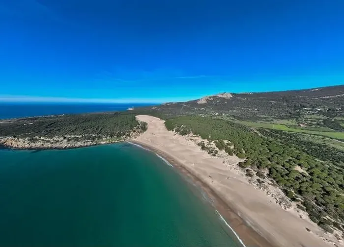 Framed Print : Panoramic view of Bolonia beach in the municipality of Tarifa, Andalusia Framed Print : Panoramic view of Bolonia beach in the municipality of Tarifa, Andalusia