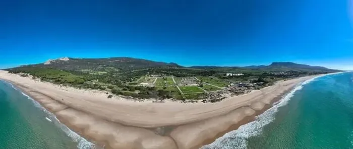 Framed Print : Panoramic view of Bolonia beach in the municipality of Tarifa, Andalusia Framed Print : Panoramic view of Bolonia beach in the municipality of Tarifa, Andalusia