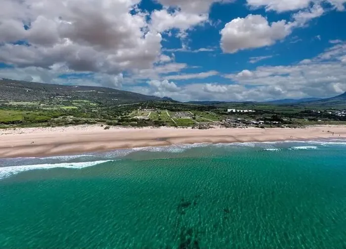 Framed Print : Panoramic view of Bolonia beach in the municipality of Tarifa, Andalusia Framed Print : Panoramic view of Bolonia beach in the municipality of Tarifa, Andalusia