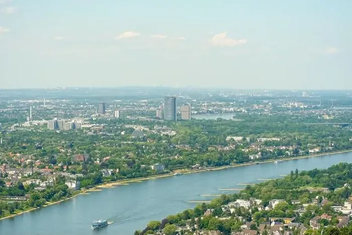 Framed Print : Panoramic view of the city of Bonn and the river Rhine Framed Print : Panoramic view of the city of Bonn and the river Rhine