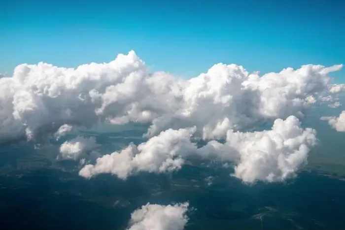 Framed Print : A panoramic top view of daylight and over all clouds under the blue sky Framed Print : A panoramic top view of daylight and over all clouds under the blue sky
