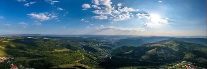 Framed Print : Panoramic view from a drone of hills near Veliko Tarnovo, Bulgaria Framed Print : Panoramic view from a drone of hills near Veliko Tarnovo, Bulgaria