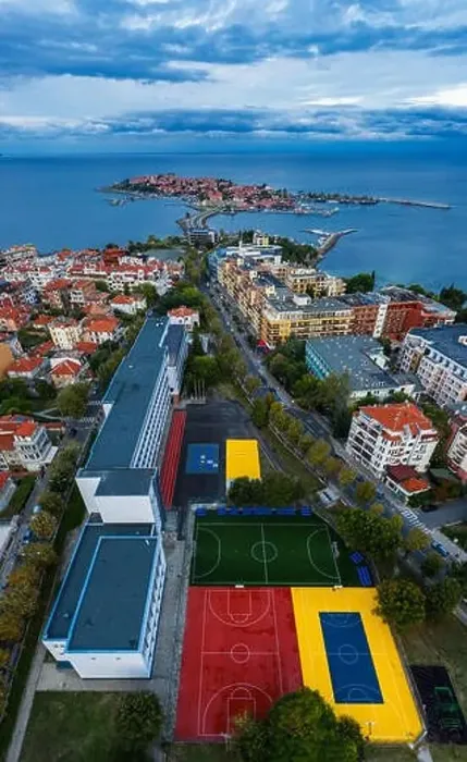 Framed Print : Panoramic view of drone to Nessebar city Framed Print : Panoramic view of drone to Nessebar city