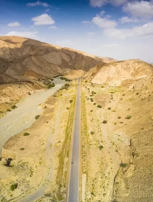 Framed Print : Panoramic view by drone of straight empty road through Danakil desert, Afar Region, Ethiopia, Africa Framed Print : Panoramic view by drone of straight empty road through Danakil desert, Afar Region, Ethiopia, Africa